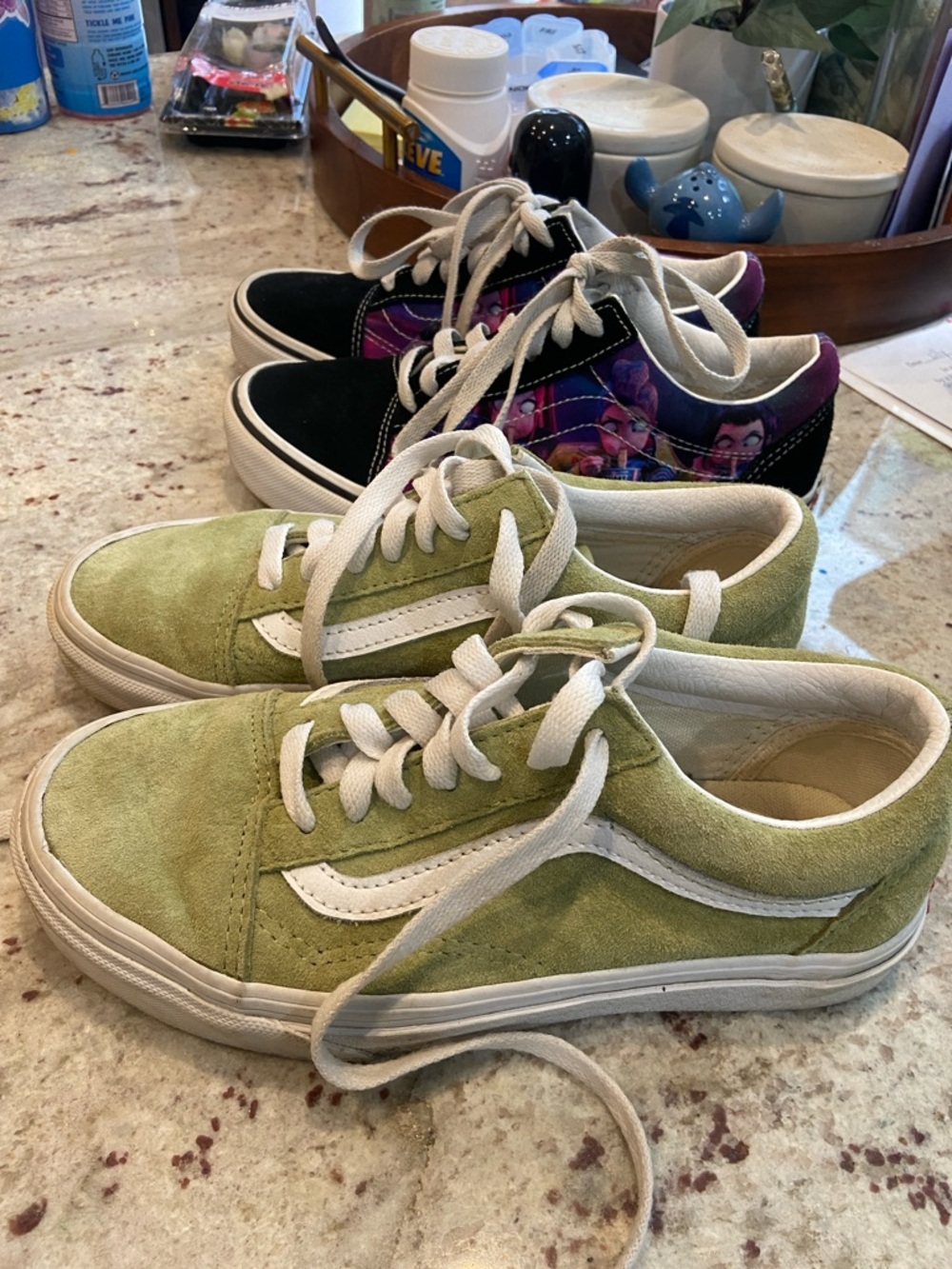 Two like new vans. Worn two or three times. Both size 4